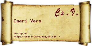 Cseri Vera névjegykártya